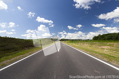 Image of beautiful asphalt road