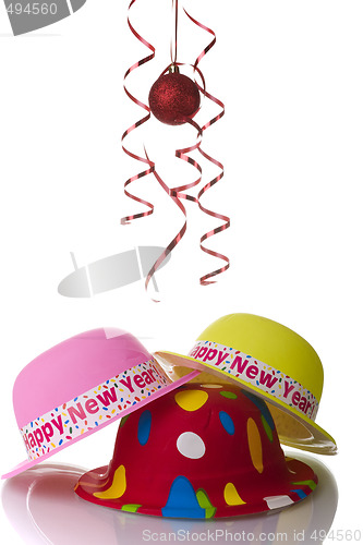 Image of colorful new year hats