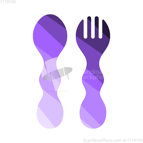 Image of Baby Spoon And Fork Icon