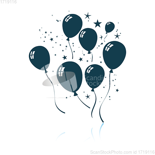 Image of Party balloons and stars icon