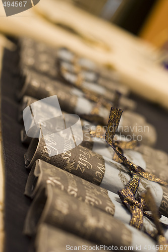 Image of napkins at Christmas table