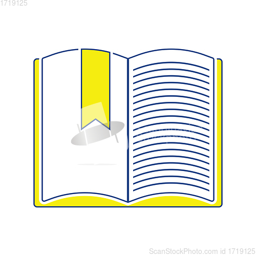 Image of Icon of Open book with bookmark