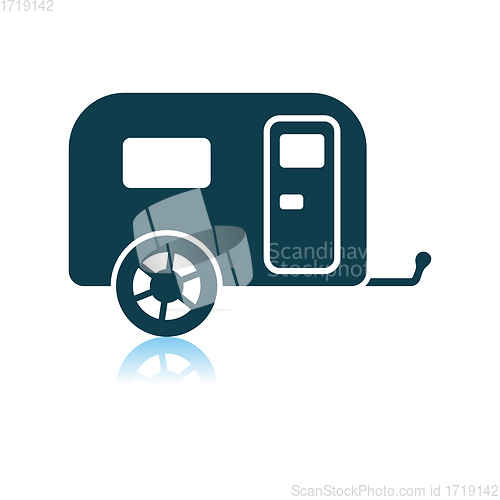 Image of Camping Family Caravan Car Icon