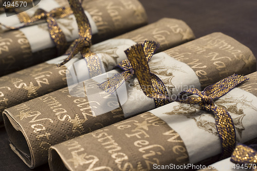 Image of Napkins at Christmas table