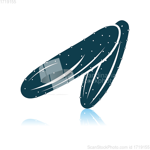 Image of Cucumber Icon On Gray Background