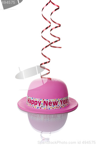 Image of pink new year hat