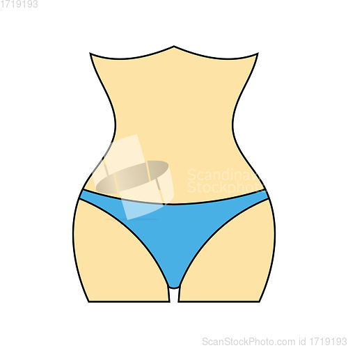 Image of Flat design icon of Slim waist 