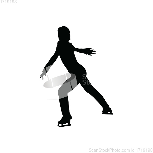 Image of Figure skate man silhouette
