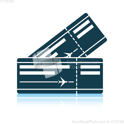 Image of Two airplane tickets icon