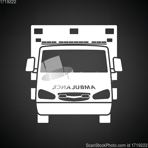 Image of Ambulance  icon front view