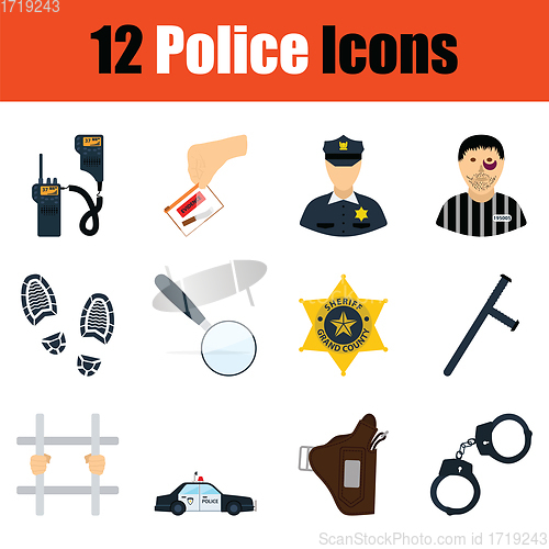 Image of Set of police icons