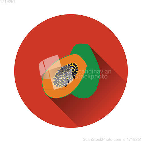 Image of Flat design icon of Papaya