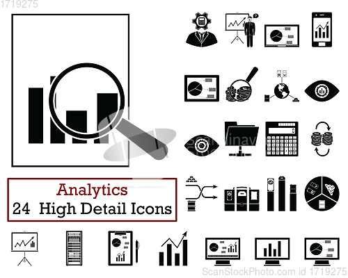 Image of Set of 24  Analytics  Icons