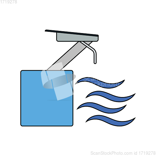 Image of Flat design icon of Diving stand 