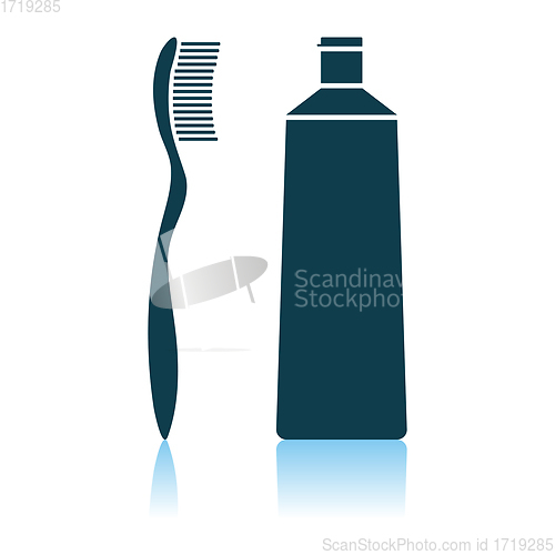 Image of Toothpaste And Brush Icon