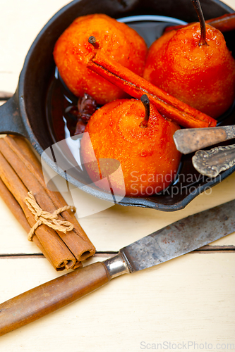 Image of poached pears delicious home made recipe