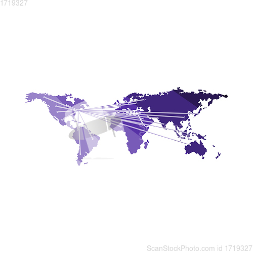 Image of Map With Directions To All Part Of The World