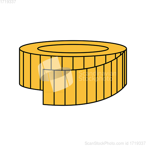 Image of Flat design icon of Measure tape 