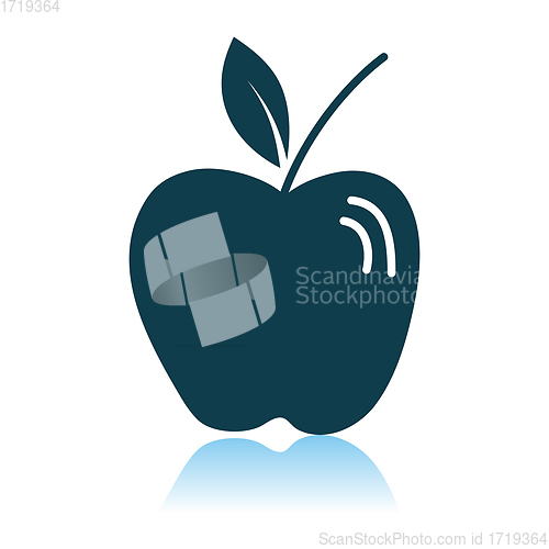 Image of Apple Icon On Gray Background