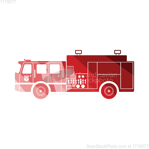 Image of Fire service truck icon