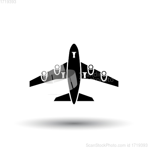 Image of Airplane takeoff icon front view