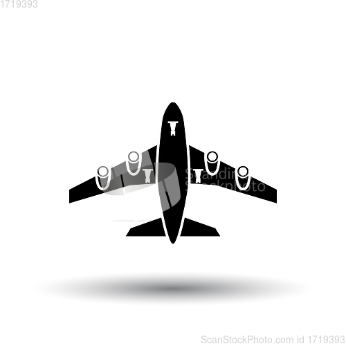 Image of Airplane takeoff icon front view