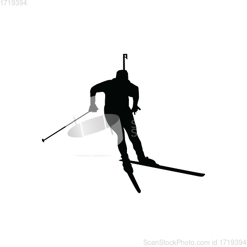 Image of Biathlon sportsman silhouette