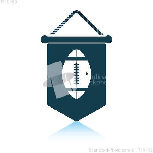 Image of American football pennant icon