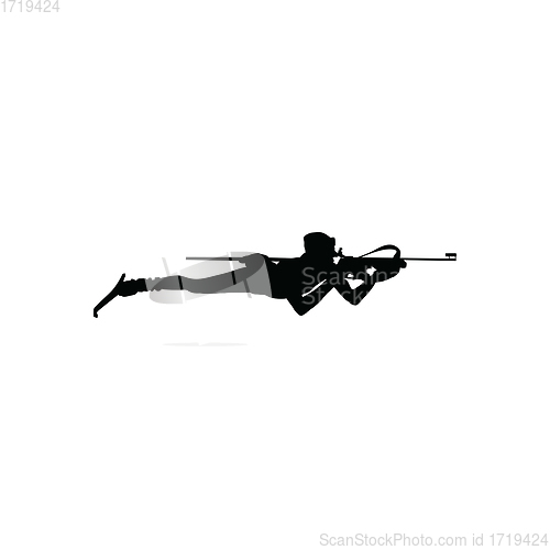 Image of Biathlon sportsman silhouette