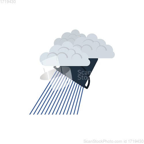 Image of Rainfall like from bucket icon