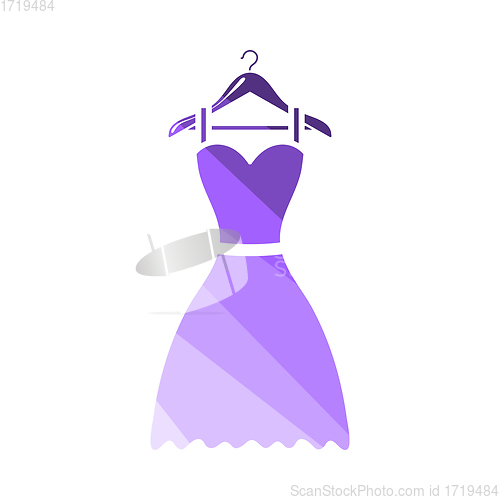 Image of Elegant Dress On Shoulders Icon