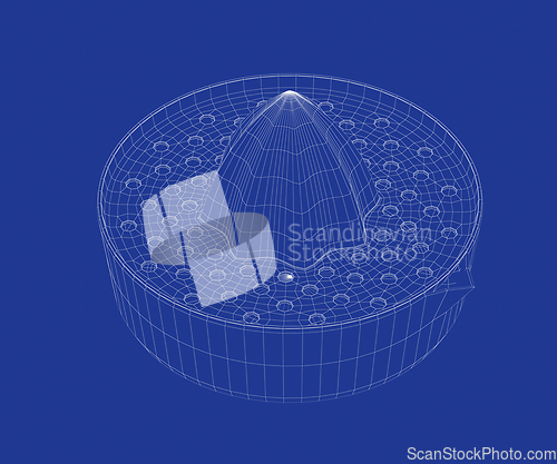 Image of 3D model of citrus squeezer
