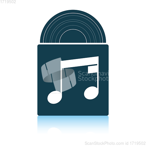 Image of Vinyl record in envelope icon