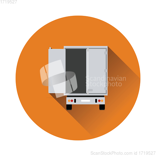 Image of Truck trailer rear view icon