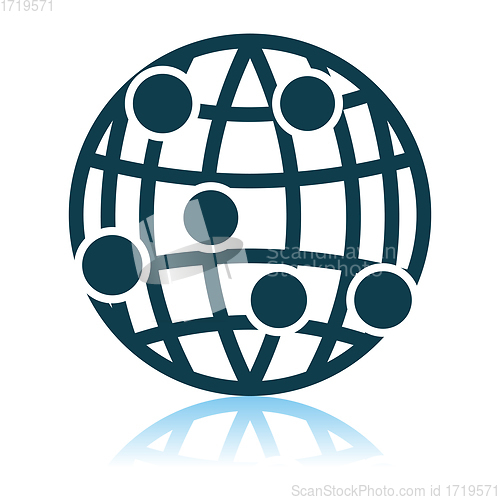 Image of Globe Connection Point Icon