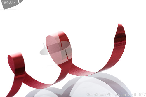 Image of detail of a red ribbon