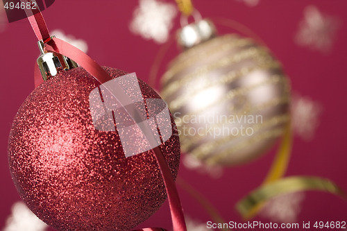 Image of Christmas ball background