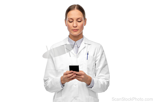 Image of female doctor with smartphone