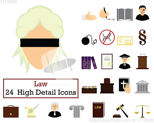 Image of Set of 24  Law Icons