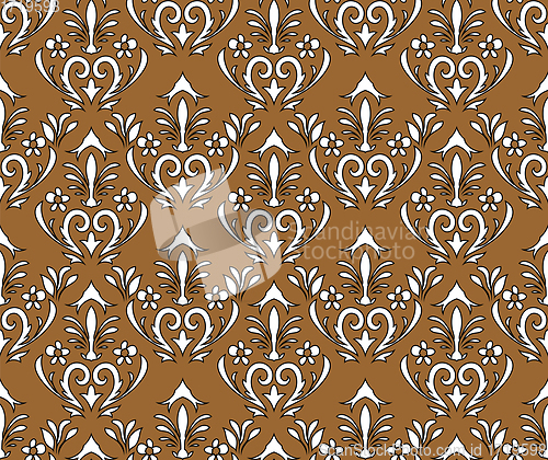 Image of Damask Seamless Outline Pattern