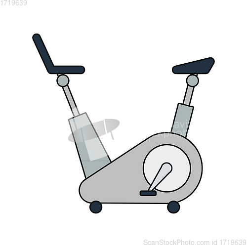 Image of Flat design icon of Exercise bicycle 
