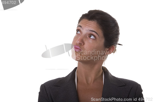 Image of Annoyed businesswoman