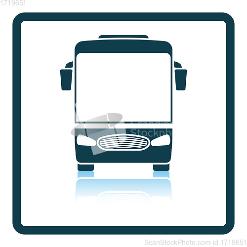 Image of Tourist bus icon front view