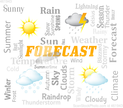 Image of Weather Forecast Represents Meteorological Conditions And Climat