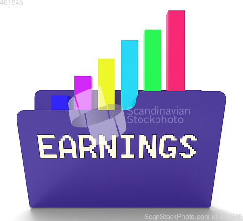 Image of Earnings Chart Means Business Graph 3d Rendering