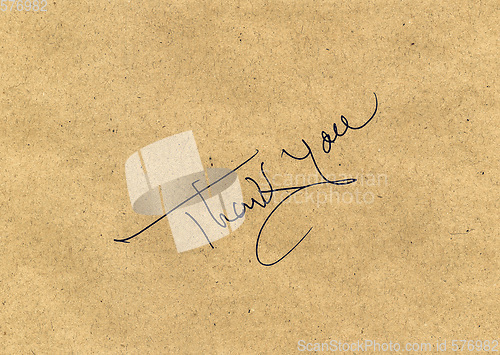 Image of Vintage looking Thank you message