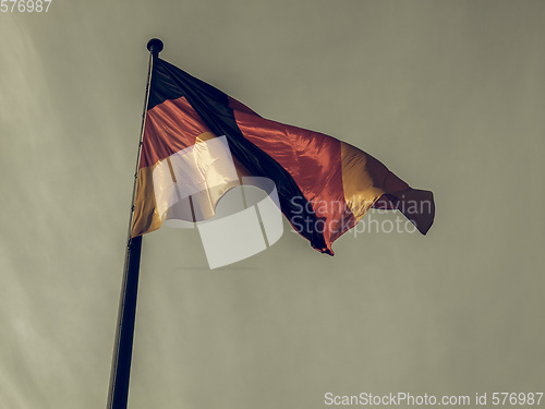 Image of Vintage looking German flag