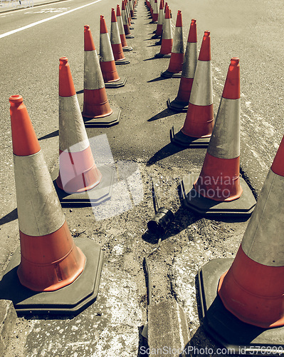 Image of Vintage looking Traffic cone