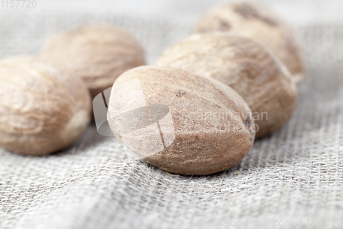 Image of few fragrant nutmeg,