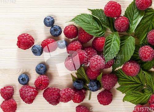 Image of raspberries in summer